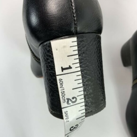 Splendid Pebbled Leather Ankle Block Heel Bootie Black 9.5 - Picture 7 of 11